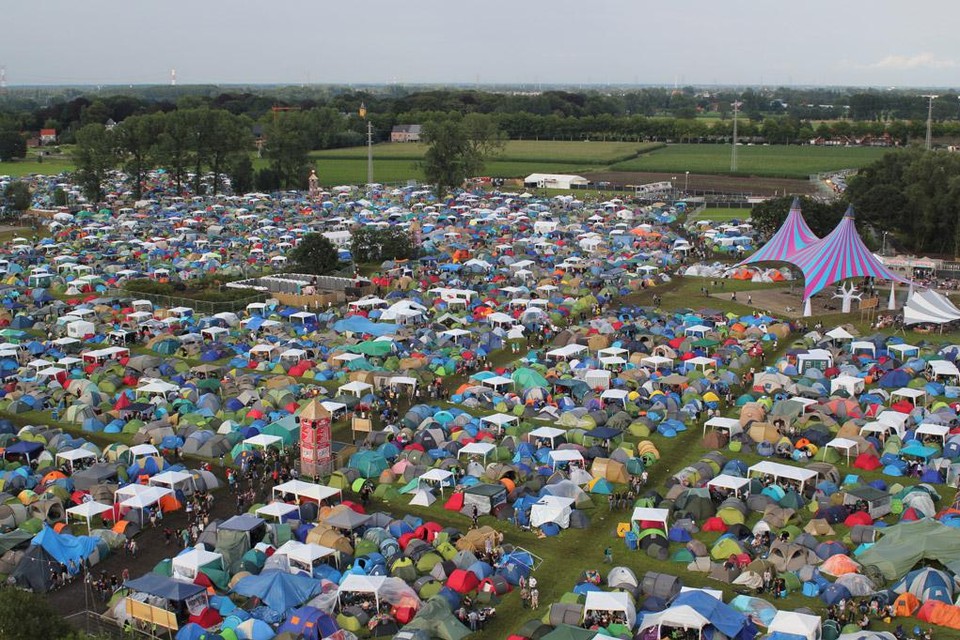 Het Dreamville-kampeerterrein.