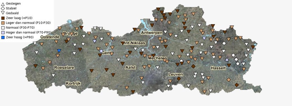 Grondwaterstanden in Vlaanderen 