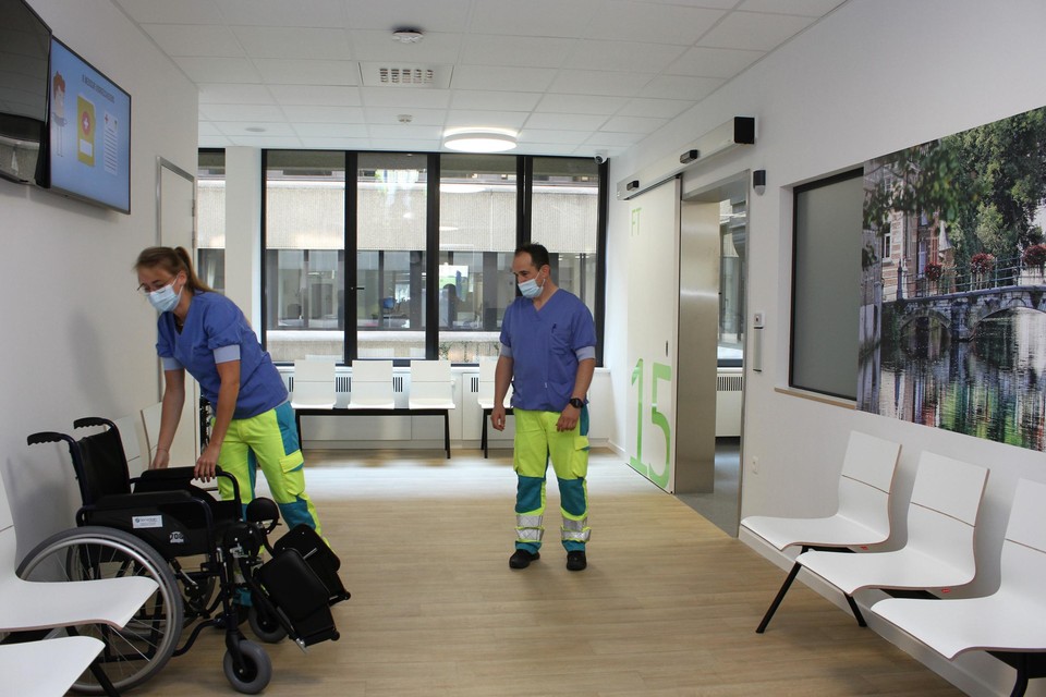 De wachtruimte van de fasttrackzone voor kleine trauma’s.