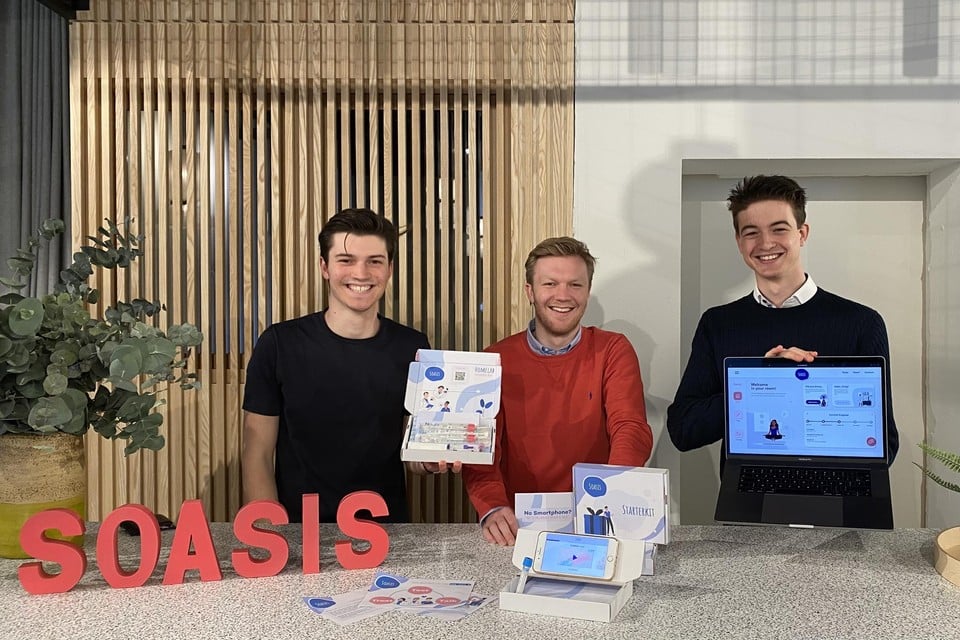 Thomas Cools, Maxime Crevits en Guillaume De Jonghe ontwikkelden Soasis om seksueel overdraagbare ziekten op te sporen.