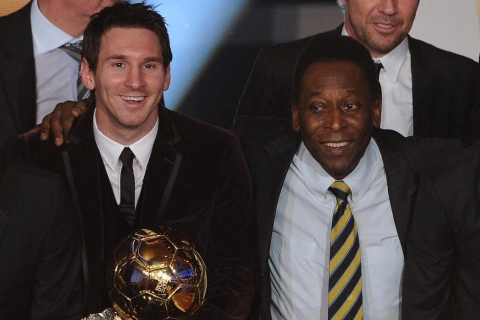 Archiefbeeld: Messi en Pelé in 2012. 