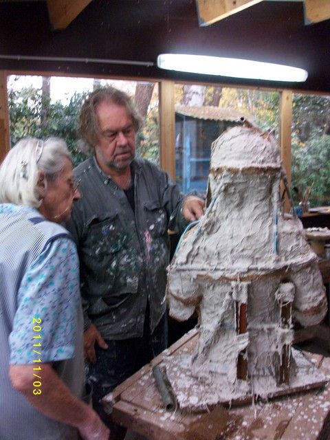 Mariëtte Coppens in 2011 in haar atelier. 