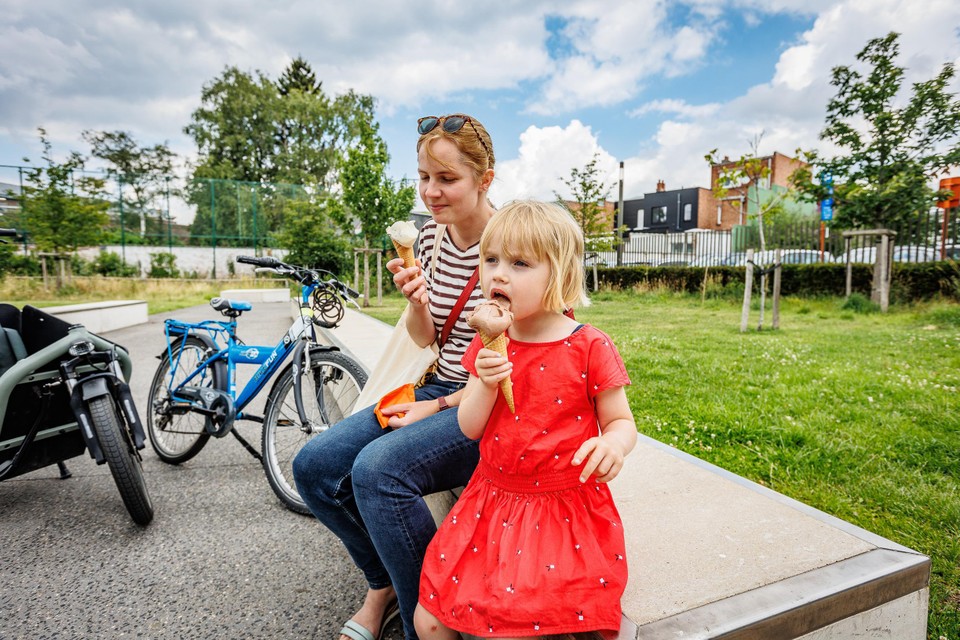 Lien Bulens met dochtertje Elisa.