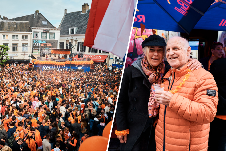 Breda kleurt oranje van de mensen die Koningsdag komen vieren.