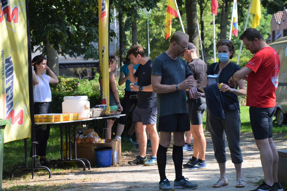 Achteraf kon er sportdrank getankt worden.