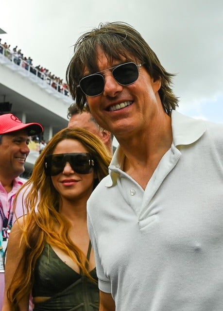 Tom Cruise met Shakira op GP Formule 1 van Miami, in mei van dit jaar.