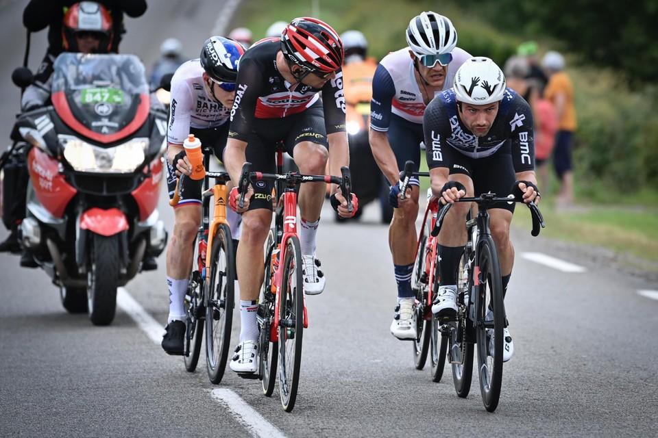 Campenaerts (rechts vooraan) tijdens de Tour de France