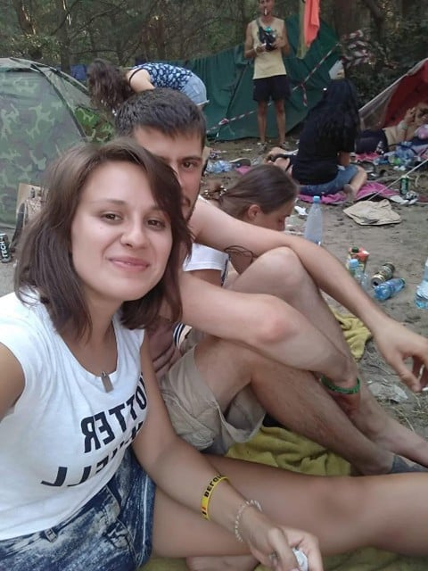 Natalia en Stijn op het Woodstock-festival in Polen.