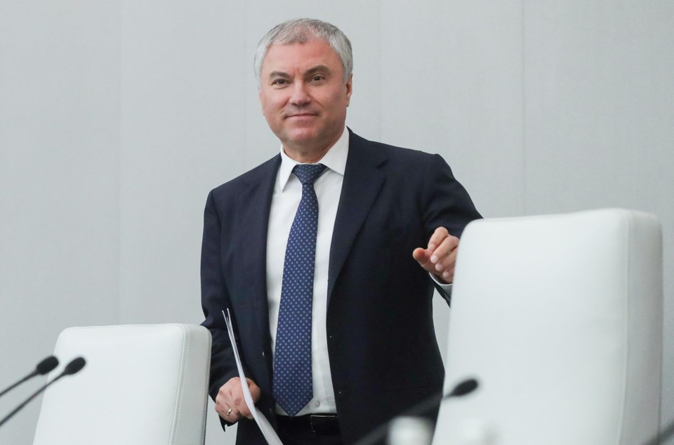 Parlementsvoorzitter Vjatsjeslav Volodin. 