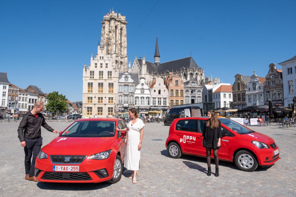 Poppy stelt in Mechelen dertig deelauto’s ter beschikking. 