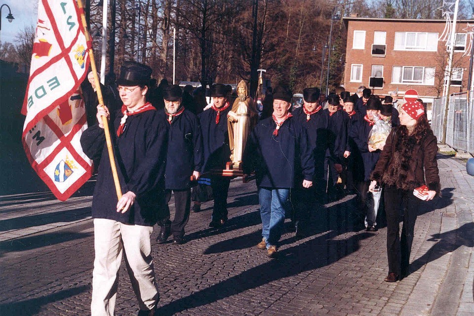 Een foto uit de oude doos: de Sint-Antoniusviering met processie in Edegem. 