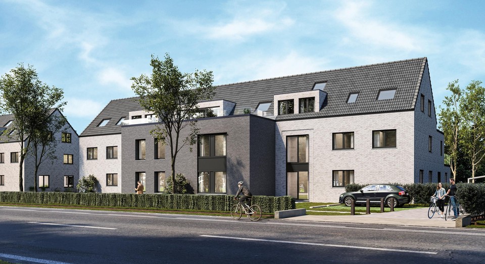 Zo ziet de voorgevel van de 22 woningen van Bruegel in Lille eruit.