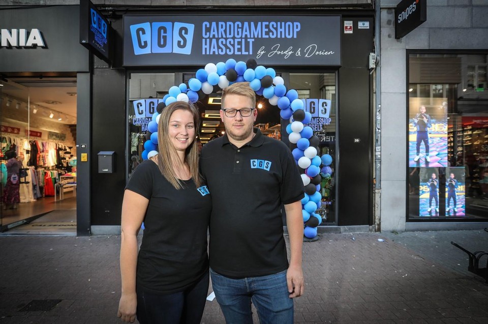 Dorien Cuypers en Jordy Daniëls bij de opening van hun winkel in Hasselt, een paar maanden geleden.
