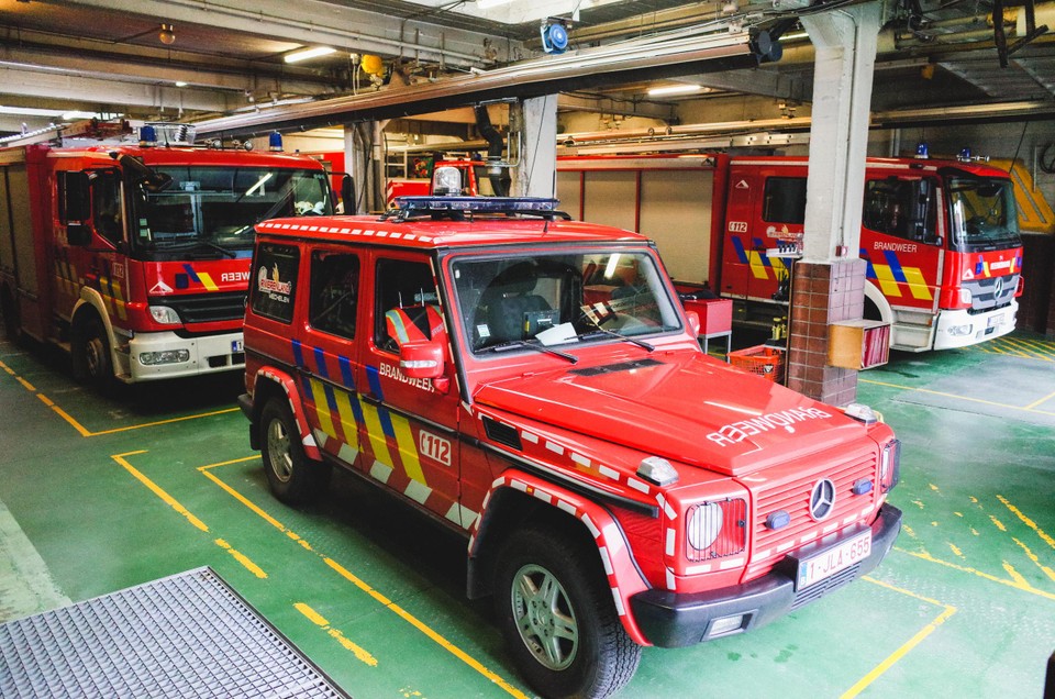 De oude brandweerkazerne in de Dageraadstraat toen ze nog in gebruik was.