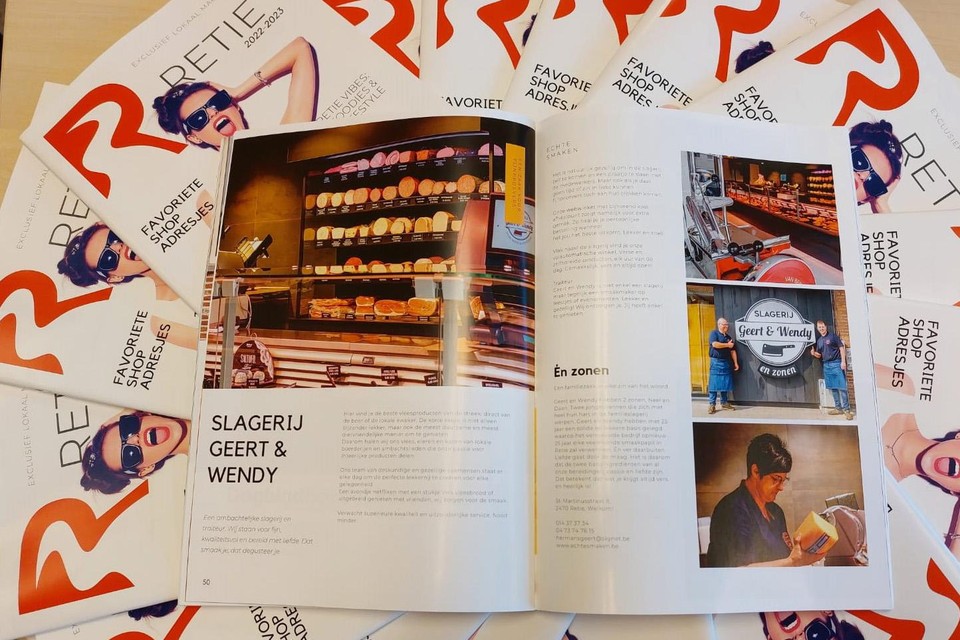 Van elk van de 36 deelnemende winkeliers, handelaars en bedrijven kun je in het nieuwe glossy magazine een wervende reportage lezen, waaronder ook over slagerij Geert &amp; Wendy. 