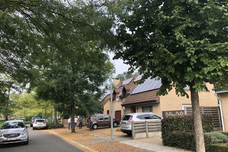 Hoge bomen bemoeilijkten het vlot opstellen van een brandweerladder.