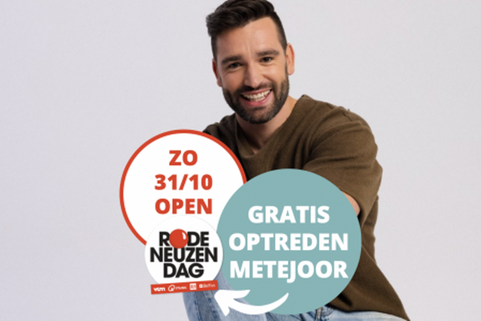 Metejoor treedt op zondag 31 oktober gratis op voor Rode Neuzen Dag in Wijnegem shoppingcenter