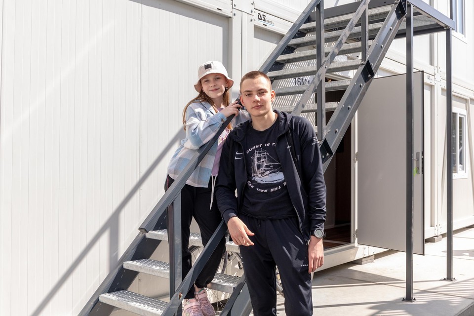 Yuri en zijn zus Anna waren de eerste bewoners van het nooddorp op Linkeroever.