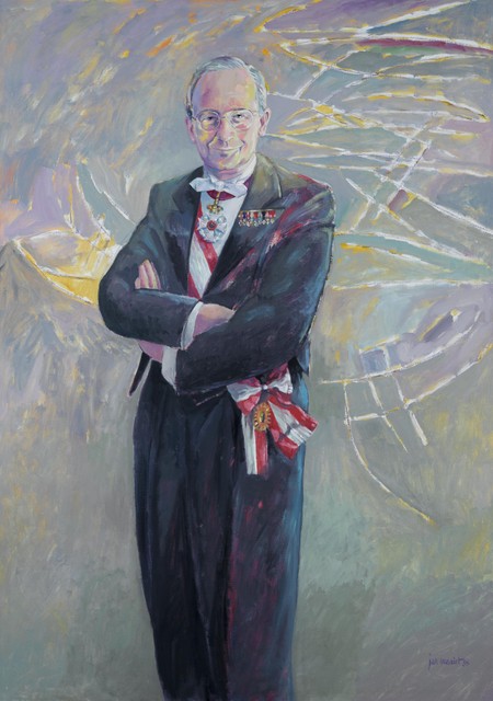 Gouverneur Andries Kinsbergen (1967-1993), geschilderd door Jan Vanriet in 1985.