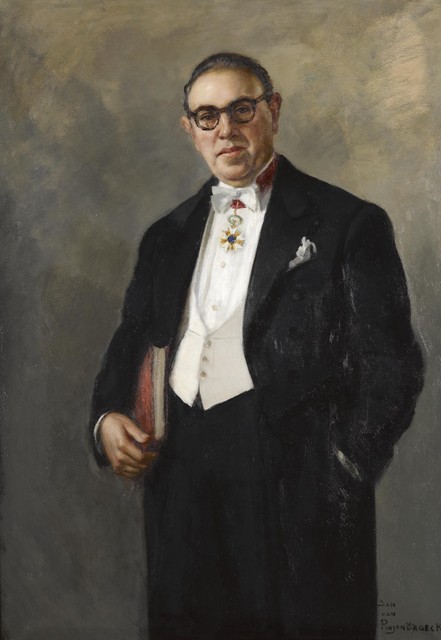 Gouverneur Richard Declerck (1946-1966), geschilderd door Jan van Puijenbroeck in 1955.