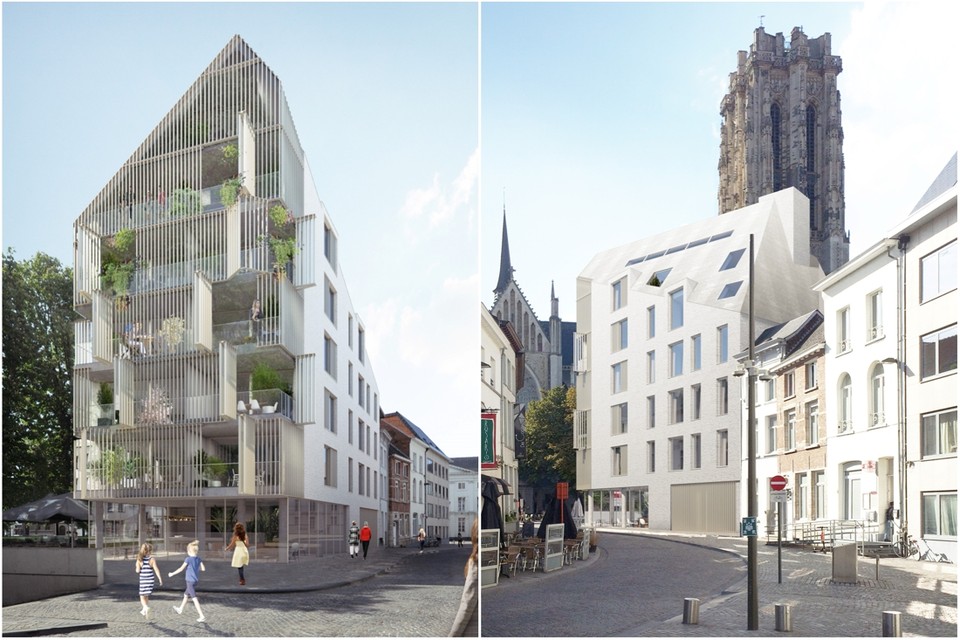 POLO-architects uit Antwerpen maakte het ontwerp voor het nieuwe project op de plek van het Newtongebouw. 