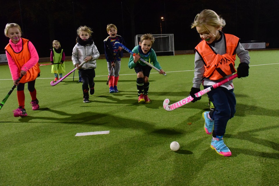 Het kunstgrasveld van HC Blackbirds in Sportcentrum Montens. “Zelf betaald via eigen leningen, niets gesponsord door de gemeente”, benadrukt de hockeyclub.