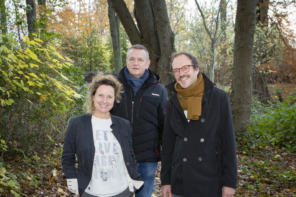 Organisatoren Tina Van Roy, Erik Thys en Wim Coninckx. 