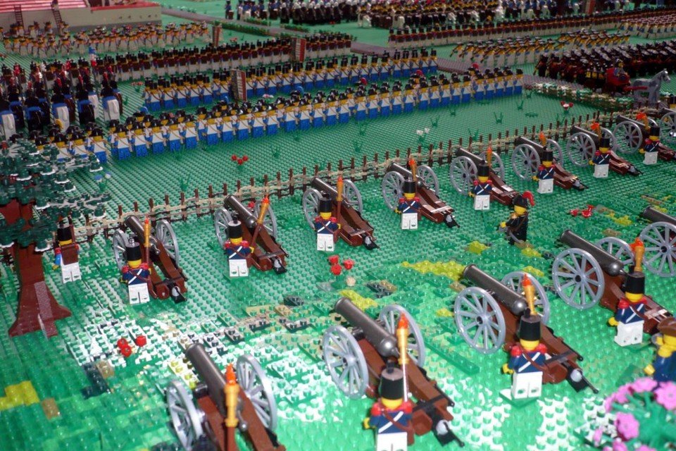 Onder meer de volledige Slag van Waterloo valt in de virtuele Legobeurs te bewonderen.