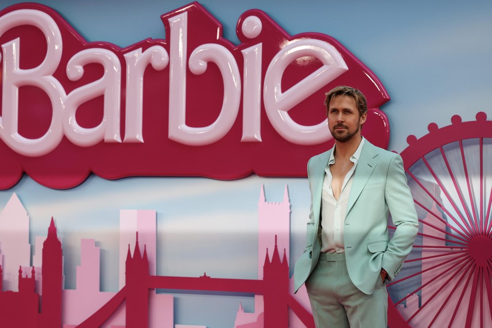 Ryan Gosling op de Barbie-première.