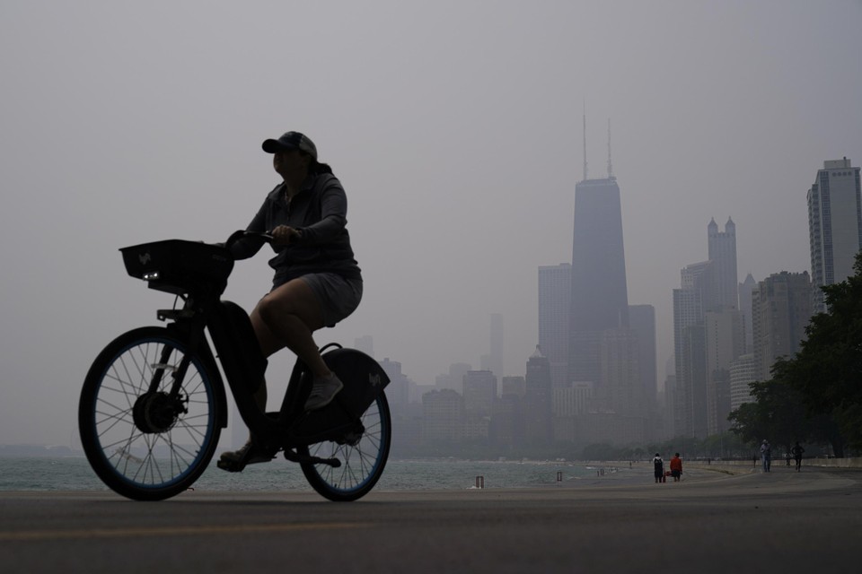 Ook de luchtkwaliteit in Chicago is bijzonder slecht momenteel.