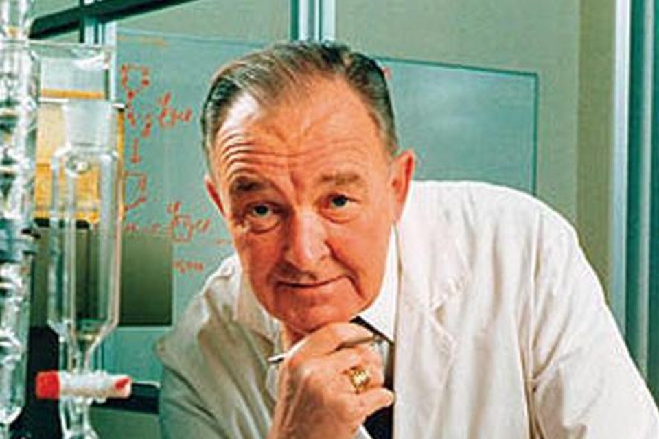 Paul Janssen zaliger, stichter van Janssen Pharmaceutica in Beerse. De naam van dokter ‘Jeinsen’ gaat nu de wereld rond. 