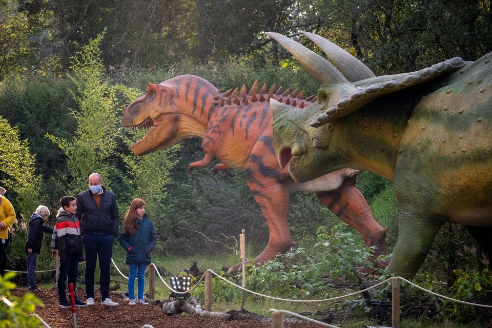 Onder meer de tijdelijke buitenexpo Dinopolis lokte heel wat bezoekers naar Technopolis. 