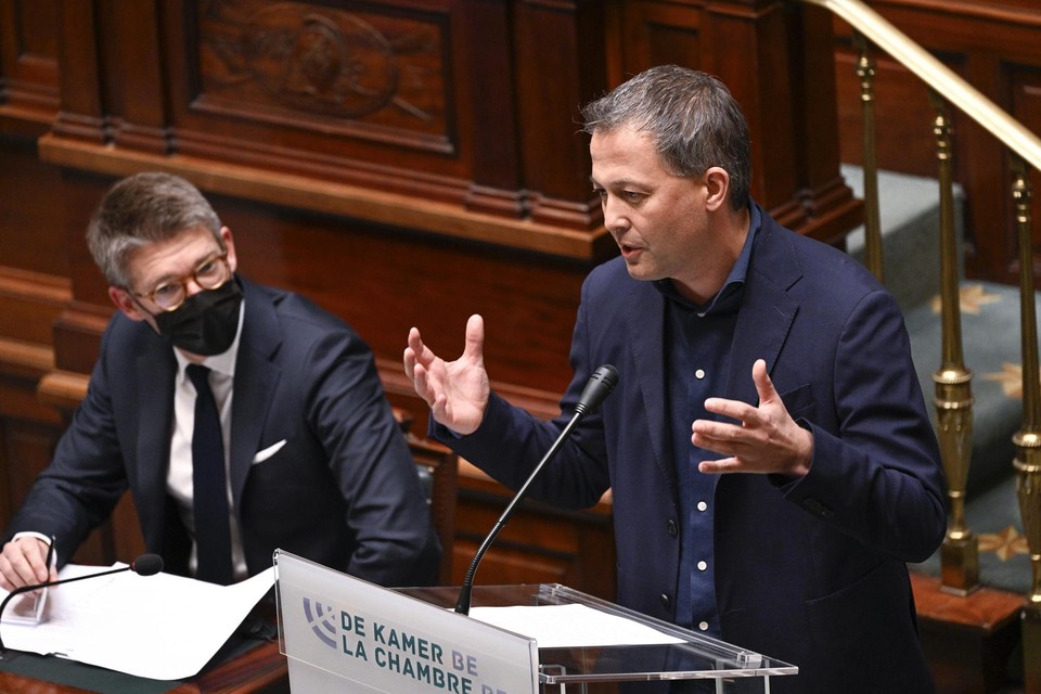 Van minister van Werk Pierre-Yves Dermagne (PS, links op de foto) wordt een wetsvoorstel verwacht, maar de liberalen onder voorzitter Egbert Lachaert (rechts) houden de Delhaize-discussie liever buiten de Kamer.