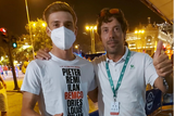 thumbnail: Freire ging na de Vuelta graag op de foto met Remco Evenepoel. Foto Instagram Oscar Freire