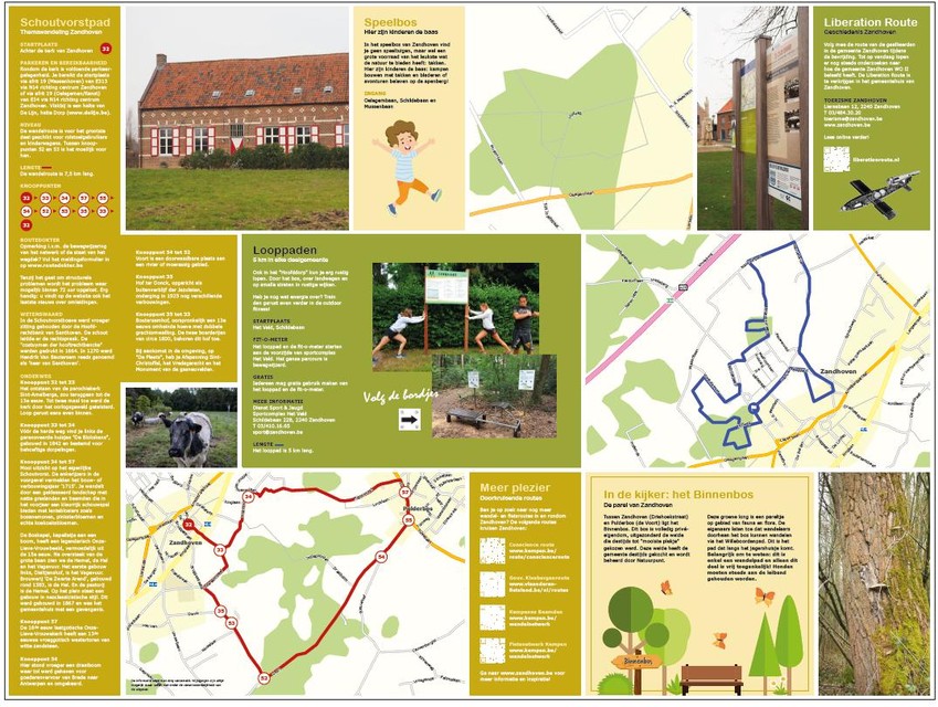 De wandel- en fietskaarten bevatten ook toeristische weetjes.