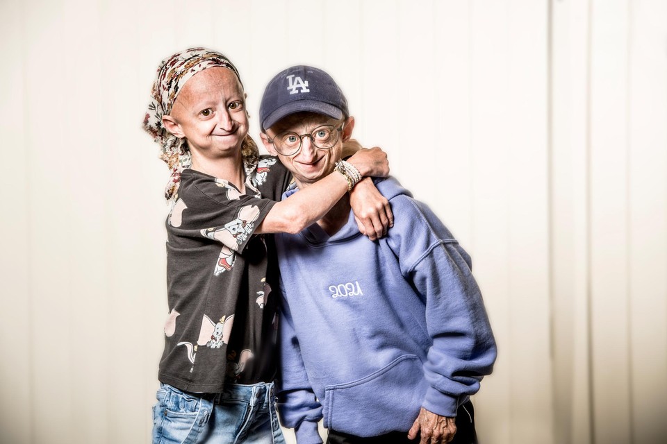 Amber (15) en haar broer Michiel (23) zijn de twee enige progeriapatiënten in België.