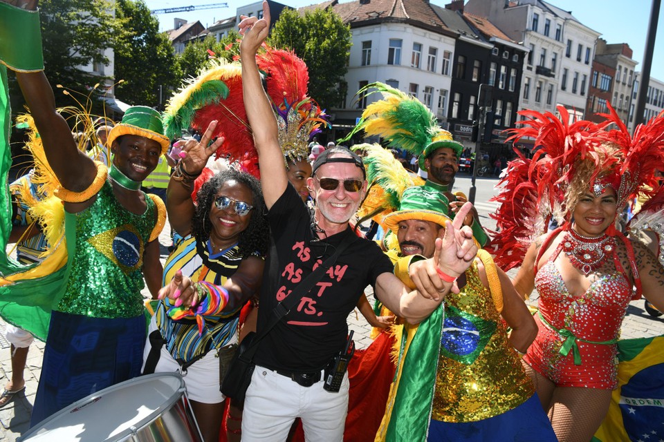 Bart Abeel op zaterdag net voor de start van de Pride. 