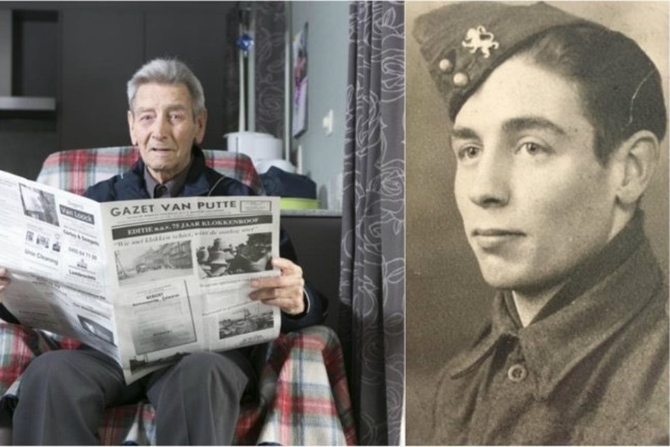 Links: Polle Hendrickx in uw krant in 2018, Rechts: Polle Hendrickx als soldaat. 
