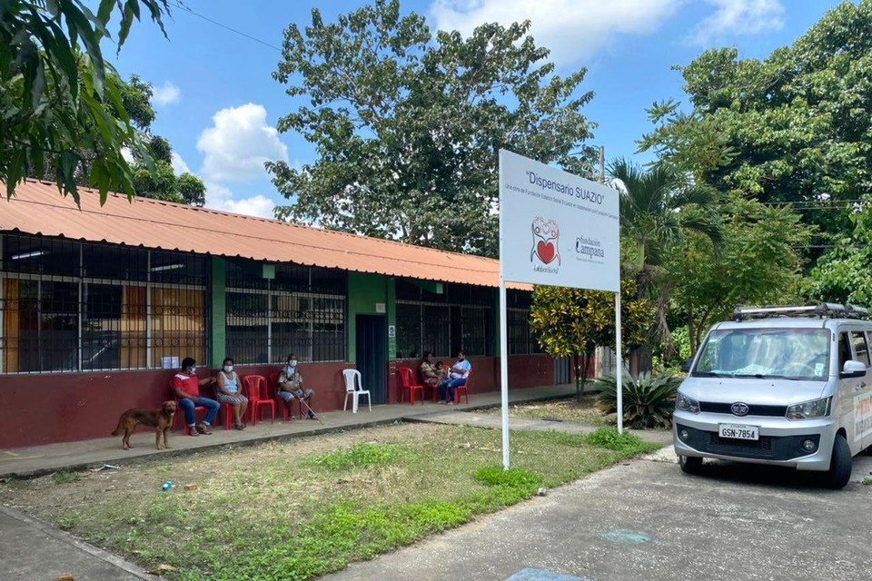 De medische hulppost in Ecuador van Eslabonsocial.