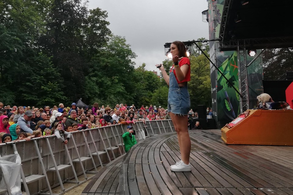 Een van de grootste trekpleisters op zondagmiddag waren Samson & Marie in de Kruidtuin.