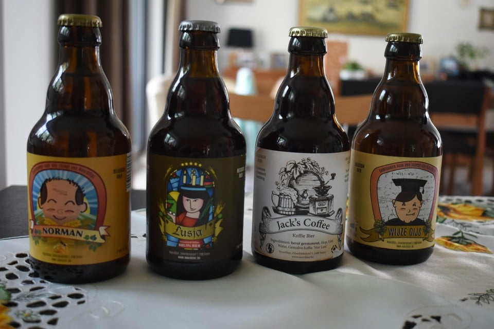 De vier bieren in het assortiment van NoordSter: Norman, Lusja, Jack’s Coffee en Wijze Gijs.