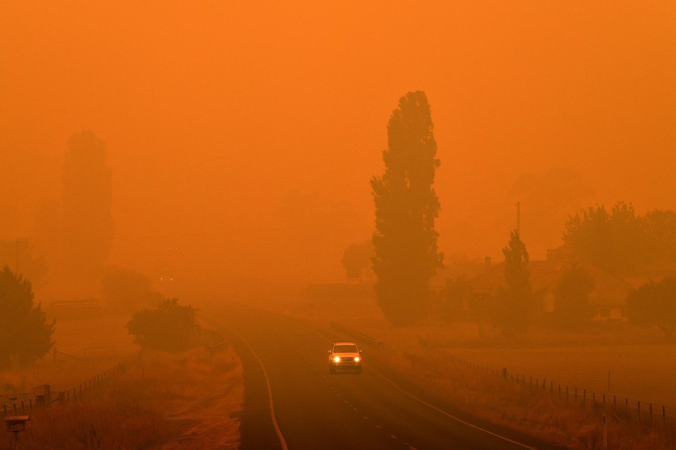 Door klimaatverandering aangewakkerde bosbranden zorgden onder meer in Australië voor apocalyptische beelden.