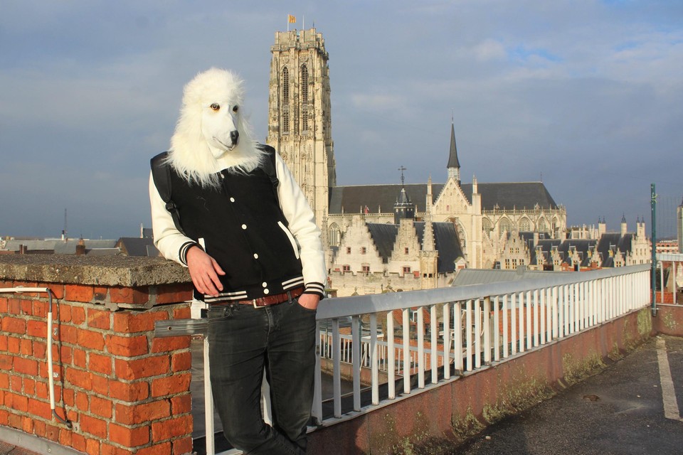 Richie Summers op het dak van de Centerparking in hartje Mechelen. 