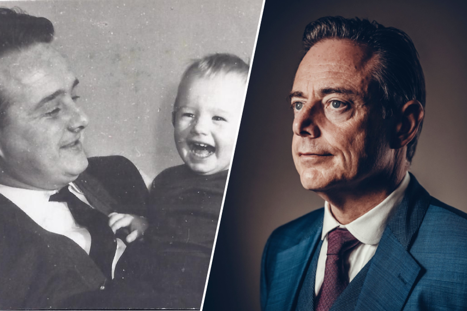 Vader Henri De Wever met zijn zoon Bruno. Hij trok in de jaren 90 geregeld naar Oekraïne. Rechts: Bart De Wever. 