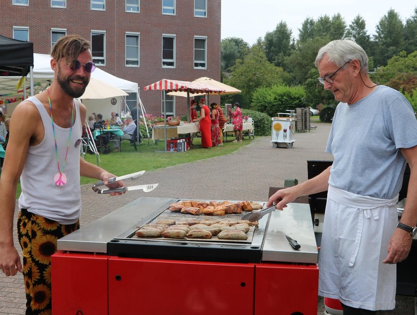Het menu van de barbecue was op maat van de flowerpower.