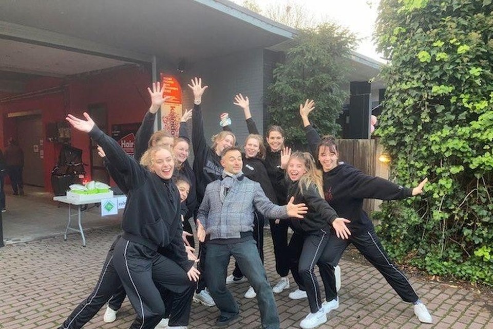 Dimitri Leue en de cheerleaders leverden een VIP-ontbijt.