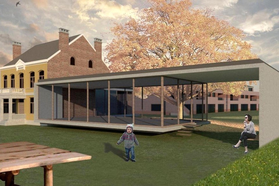 Het voorstel van Bercohof over hoe het Berkenhof er in de toekomst kan uitzien. 