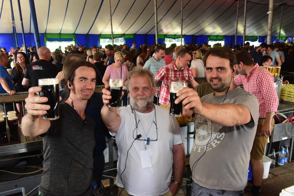 Luc Janssen (midden) tijdens een vorige editie van het festival.