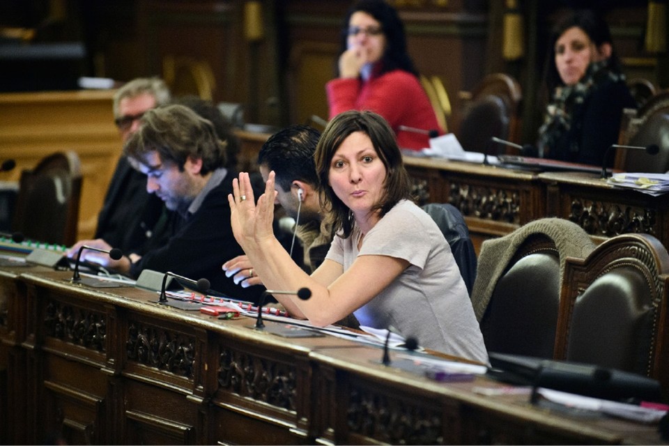 Maya Detiège in de Antwerpse gemeenteraad