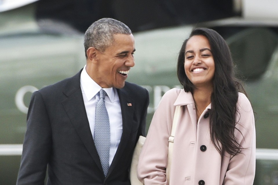 Malia met haar vader Barack Obama 